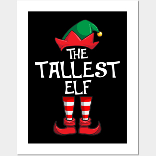 Tallest Elf Matching Family Christmas Posters and Art